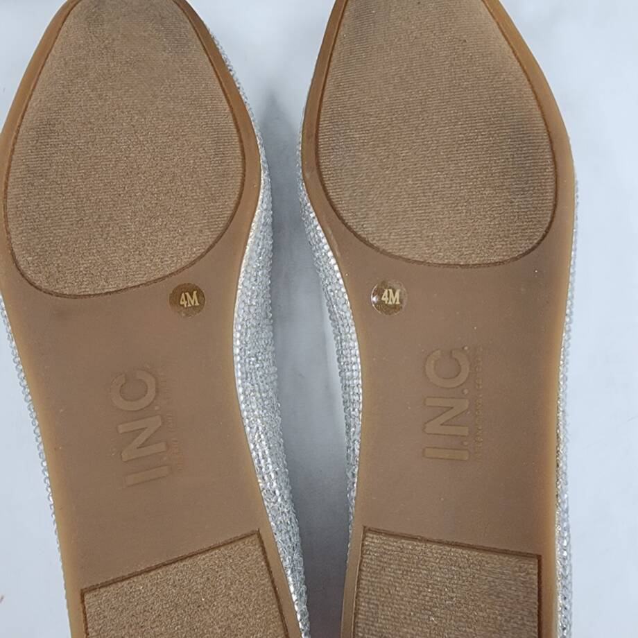 INC International Concepts Juney Ballet Flats Big Girls 4M Champagne Embellished