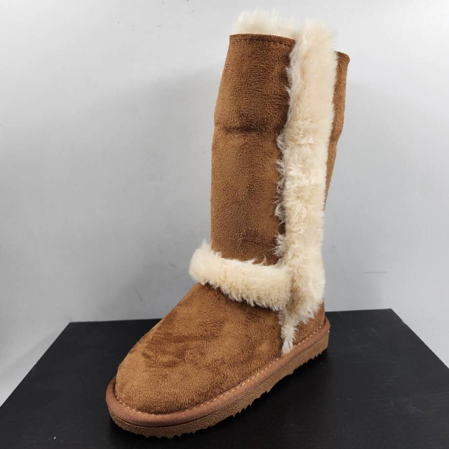 I.n.c. International Concepts Witty Faux Fur Boots Girls 11M Chestnut Pull On
