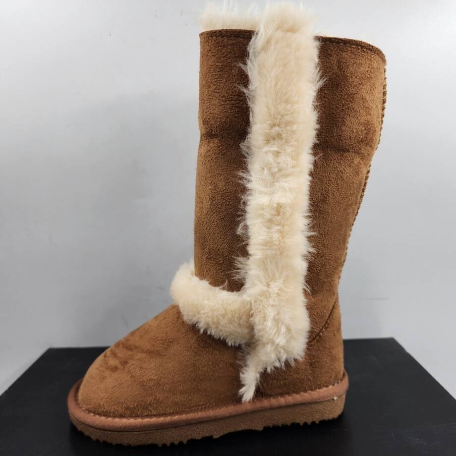 I.n.c. International Concepts Witty Faux Fur Boots Girls 11M Chestnut Pull On