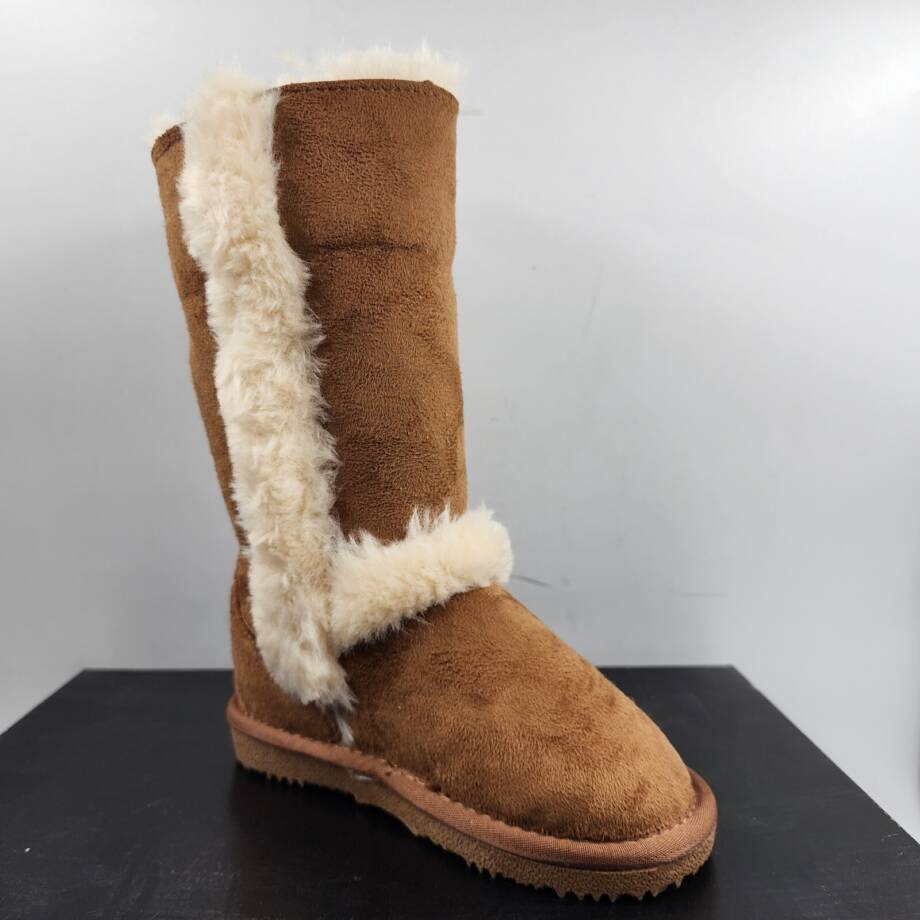 I.n.c. International Concepts Witty Faux Fur Boots Girls 11M Chestnut Pull On