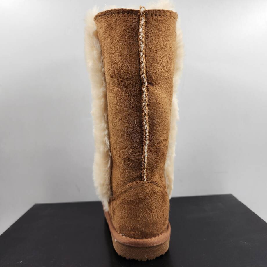 I.n.c. International Concepts Witty Faux Fur Boots Girls 11M Chestnut Pull On