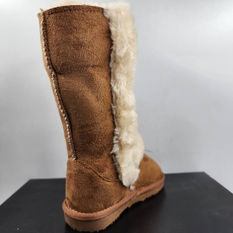 I.n.c. International Concepts Witty Faux Fur Boots Girls 11M Chestnut Pull On