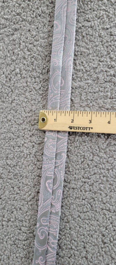Michael Kors Kowal Paisley Tie Mens One Size Silver Classic Design Pointed