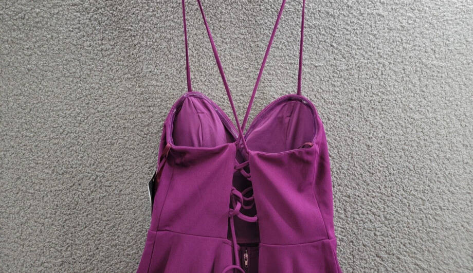 City Studio Sweetheart-Neckline Fit & Flare Dress Juniors 13/14 Orchid Back Zip