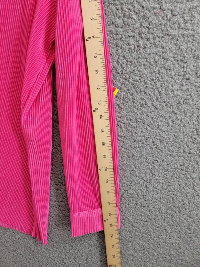 Bar III Petite Plisse-Knit Button-Up Shirt Women's PL Fuchsia Purple Collared