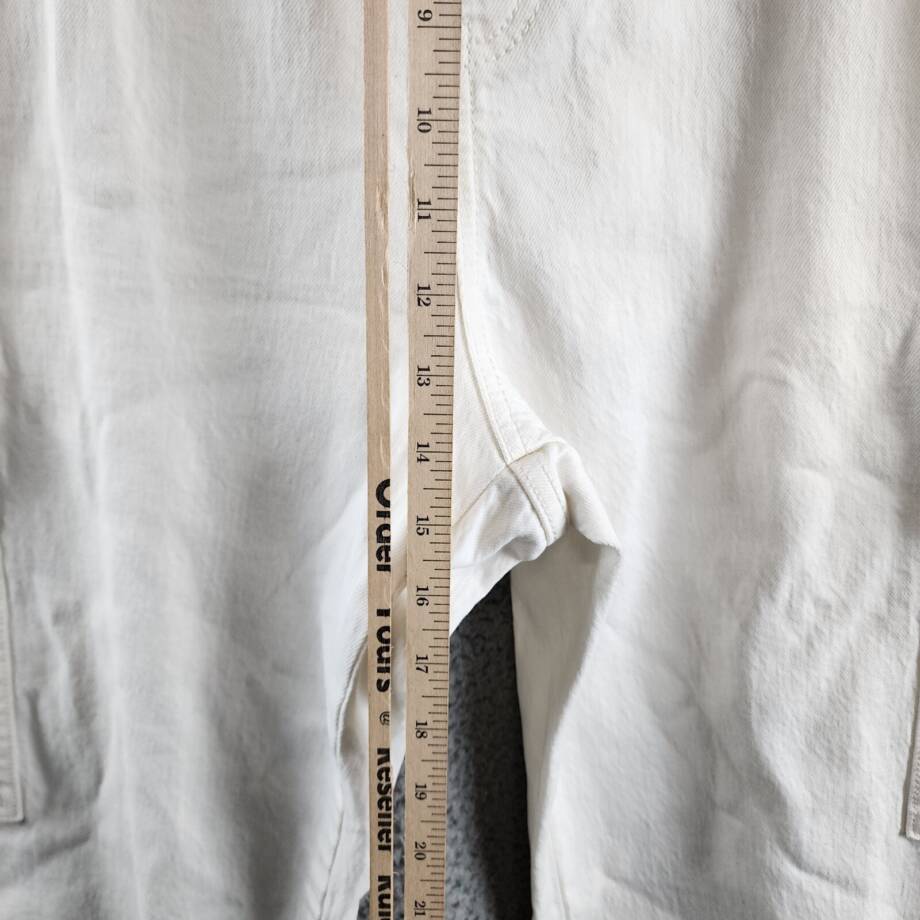 Rebecca Minkoff Stevie Relaxed Cargo Pants Women's 31 White Button Zip Closure