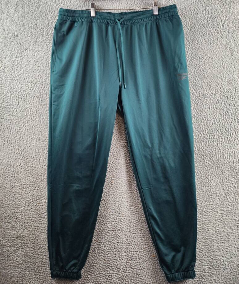 Reebok Identity Vector Drawstring Track Pants Men's XL Collegiate Green