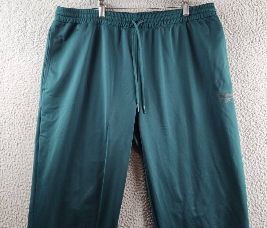 Reebok Identity Vector Drawstring Track Pants Men's XL Collegiate Green