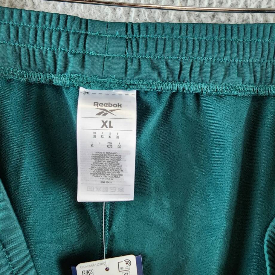 Reebok Identity Vector Drawstring Track Pants Men's XL Collegiate Green