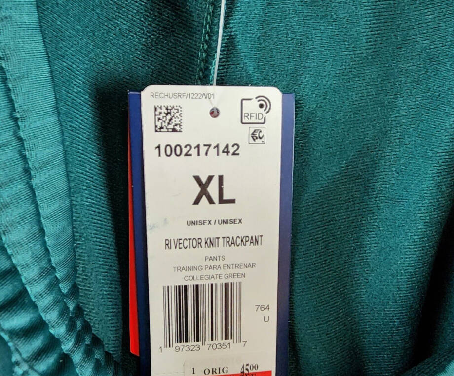 Reebok Identity Vector Drawstring Track Pants Men's XL Collegiate Green