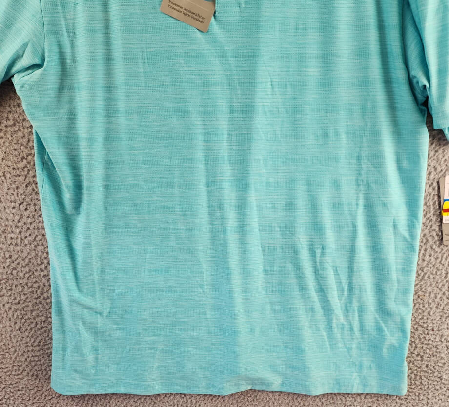 PGA TOUR Jasper Airflux Performance Polo Shirt Men's XL Med Bl Curacao Htr S/S