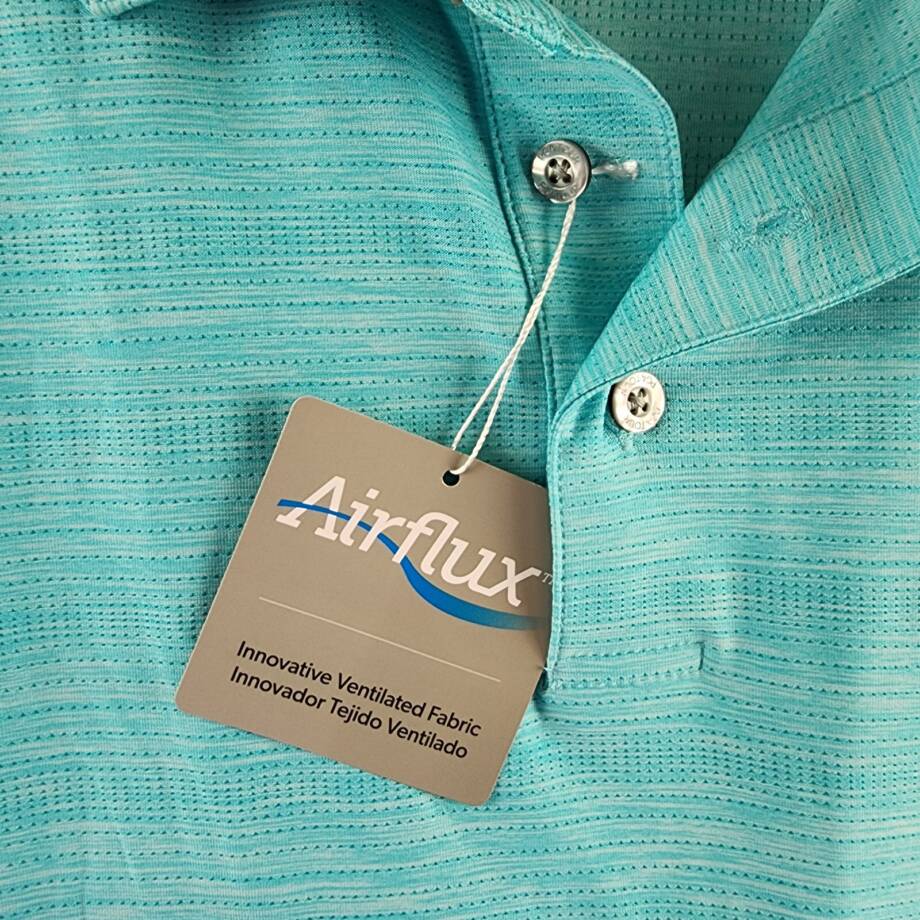 PGA TOUR Jasper Airflux Performance Polo Shirt Men's XL Med Bl Curacao Htr S/S