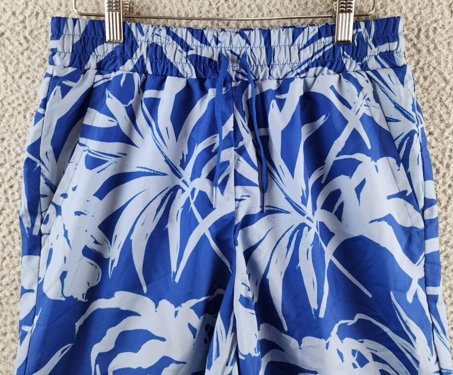 Puma ESS+Palm Resort Printed Shorts Mens S Cobalt Glaze Elastic Waist Drawstring
