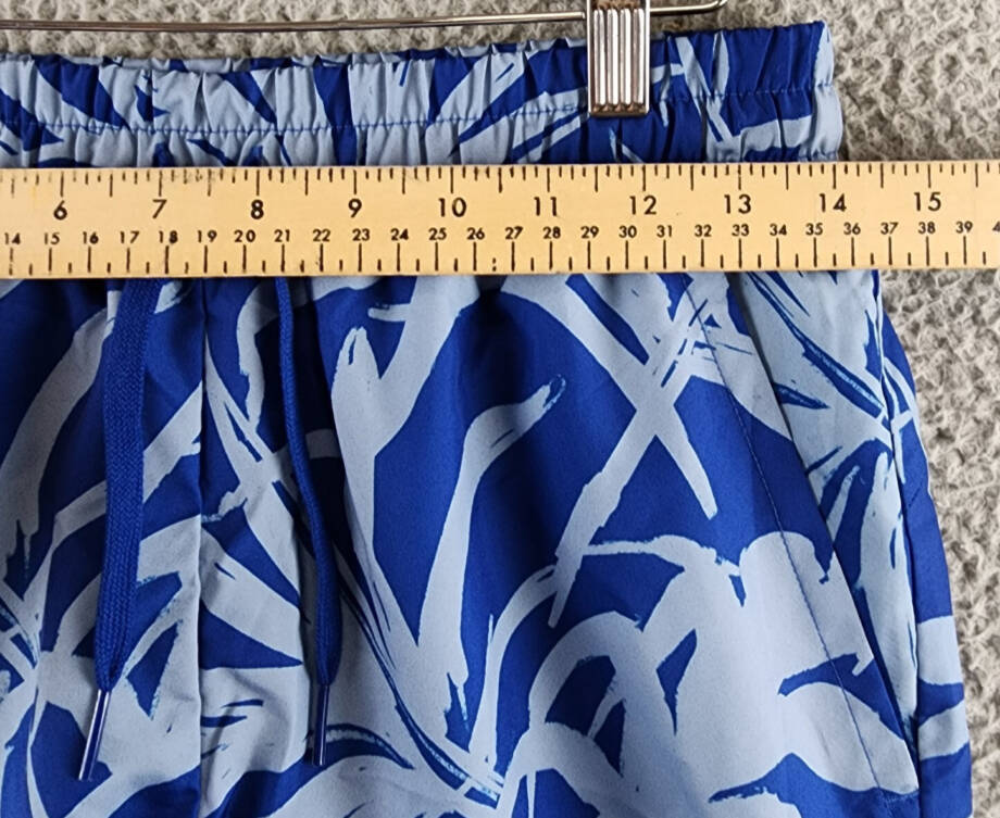 Puma ESS+Palm Resort Printed Shorts Mens S Cobalt Glaze Elastic Waist Drawstring