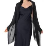 I.N.C. International Concepts Sequin Gauze Evening Wrap Women's One Size Black