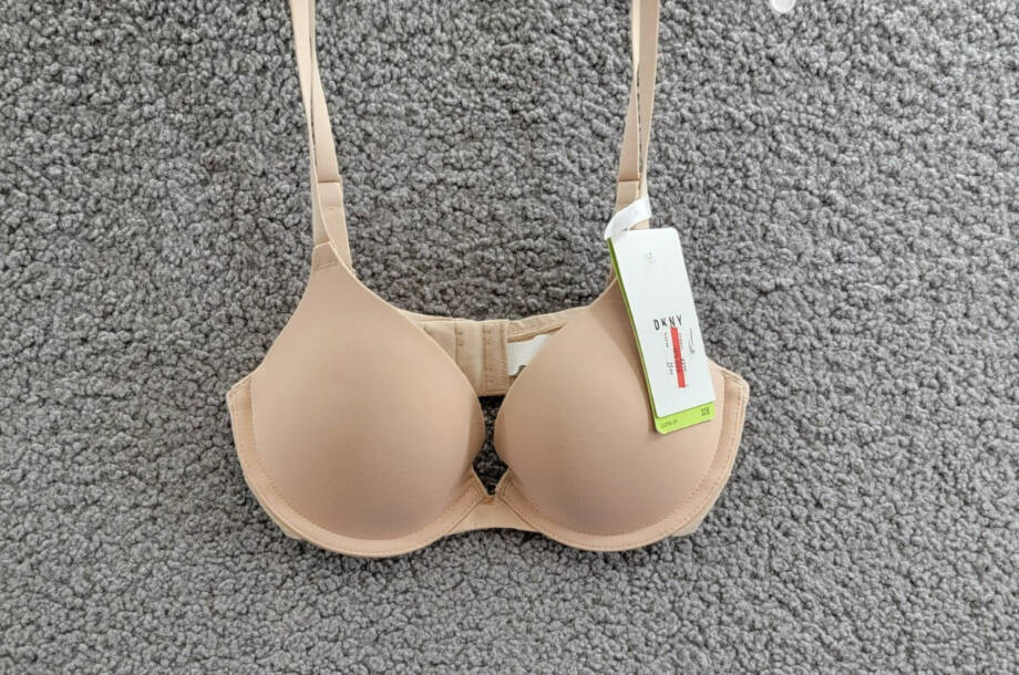 DKNY Classic Custom Lift Bra Women's 32B Beige Double Hook-and-Eye Back Closure