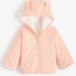 First Impressions Hooded Quilted Fleece-Lined Jacket Baby Girls 18M Satin Pink