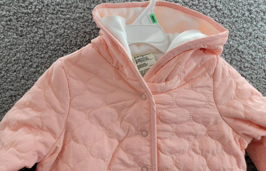 First Impressions Hooded Quilted Fleece-Lined Jacket Baby Girls 18M Satin Pink