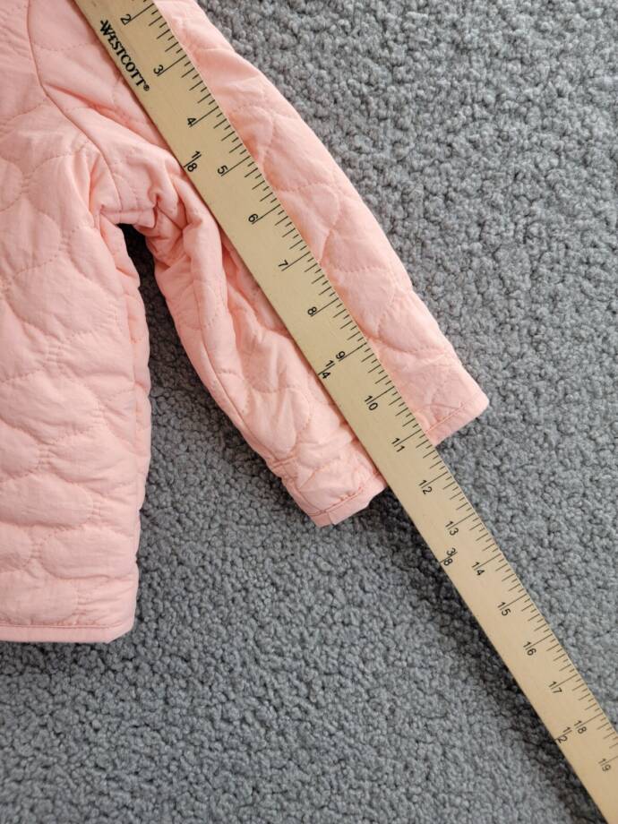 First Impressions Hooded Quilted Fleece-Lined Jacket Baby Girls 18M Satin Pink