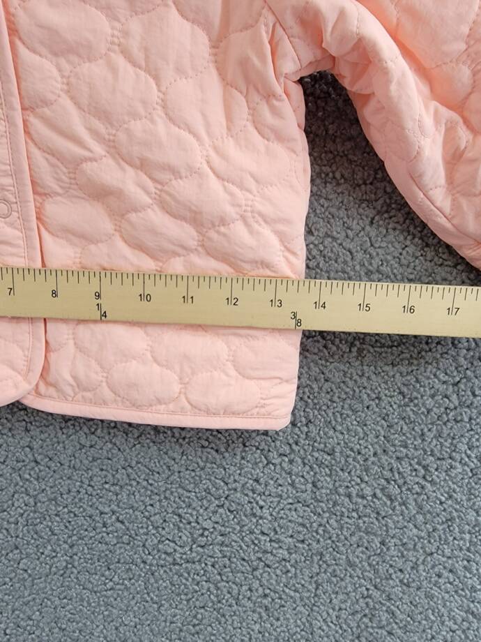 First Impressions Hooded Quilted Fleece-Lined Jacket Baby Girls 18M Satin Pink