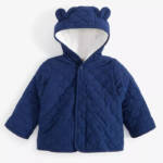 First Impressions Quilted Micro-Fleece-Lined Hooded Jacket Baby Boys 3-6M Navy