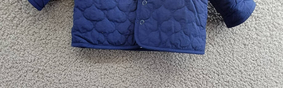First Impressions Quilted Micro-Fleece-Lined Hooded Jacket Baby Boys 3-6M Navy
