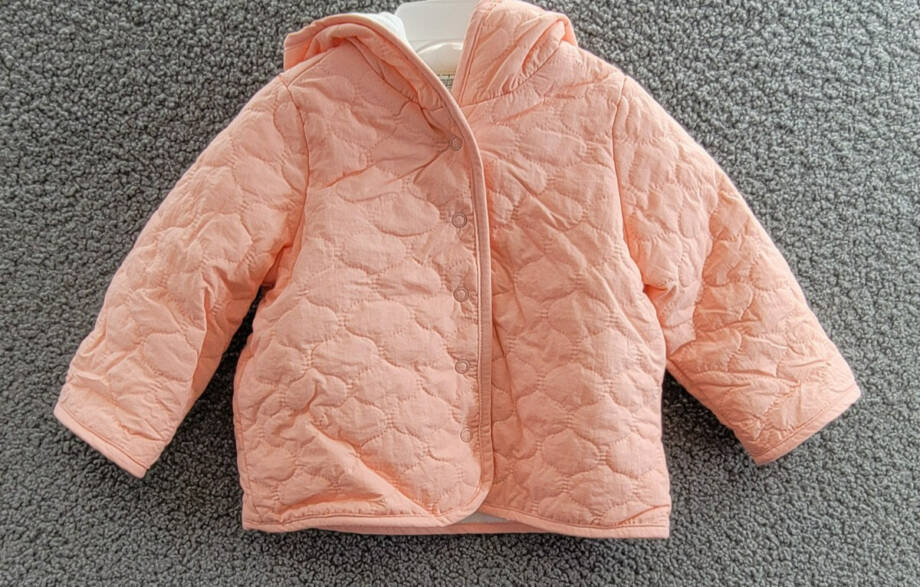 First Impressions Hooded Quilted Fleece-Lined Jacket Baby Girls 12M Satin Pink