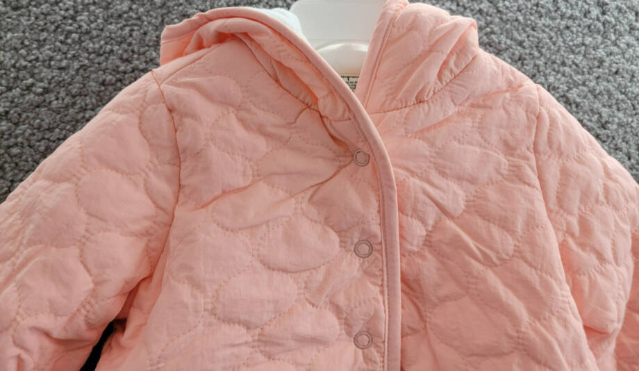 First Impressions Hooded Quilted Fleece-Lined Jacket Baby Girls 12M Satin Pink