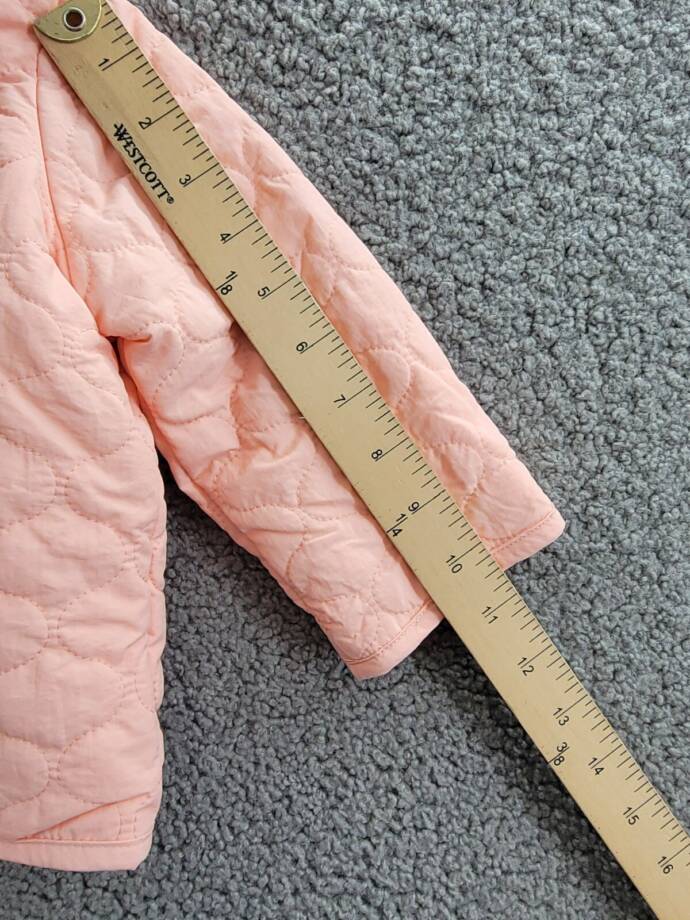 First Impressions Hooded Quilted Fleece-Lined Jacket Baby Girls 12M Satin Pink