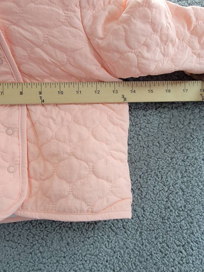 First Impressions Hooded Quilted Fleece-Lined Jacket Baby Girls 12M Satin Pink