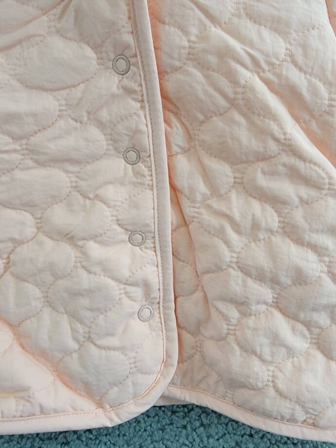 First Impressions Hooded Quilted Fleece-Lined Jacket Baby Girls 12M Satin Pink