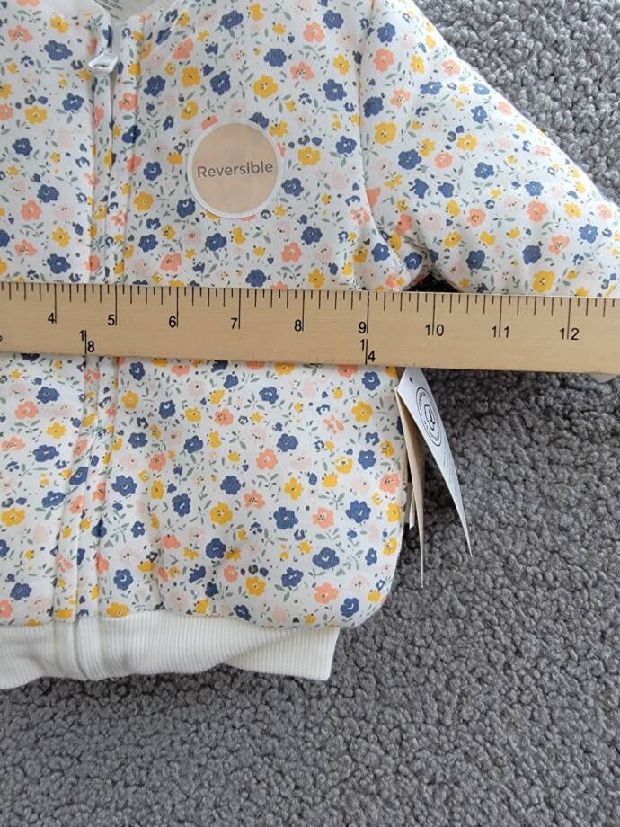 First Impressions Reversible Faux-Sherpa Jacket Baby Girls 0-3Mos Multi Full Zip