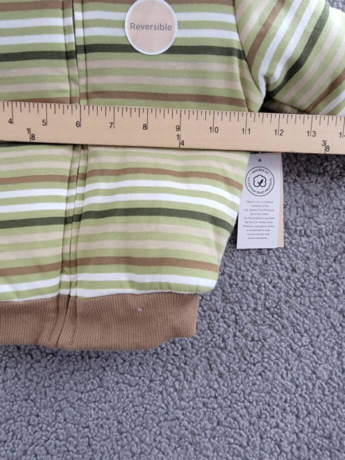 First Impressions Reversible Faux-Sherpa Striped Jacket Baby Boys 6-9M Fernwood