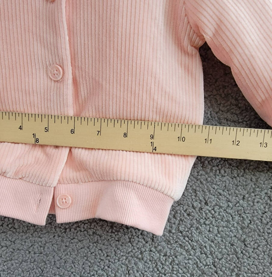 First Impressions Faux-Sherpa-Collar Knit Corduroy Jacket Baby Girls 3-6M Pink