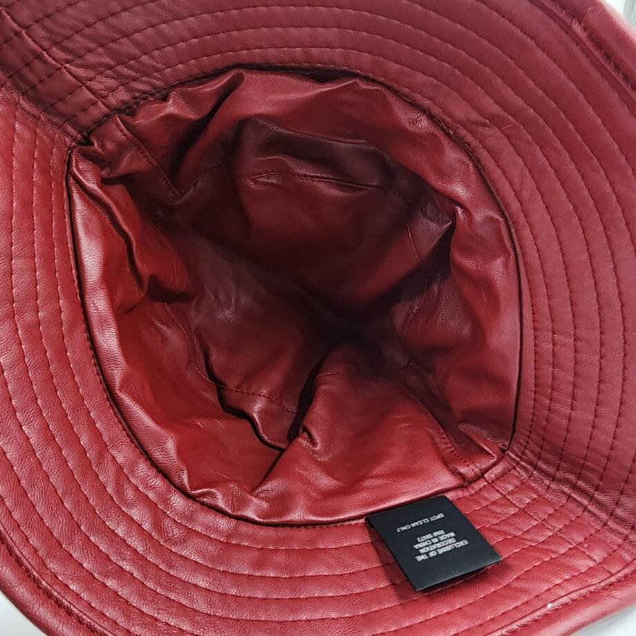 Steve Madden Reversible Plaid Bucket Hat Women's One Size Red Multi