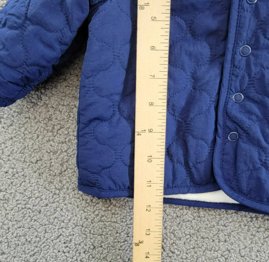 First Impressions Quilted Micro-Fleece-Lined Hooded Jacket Baby Boys 0-3M Navy