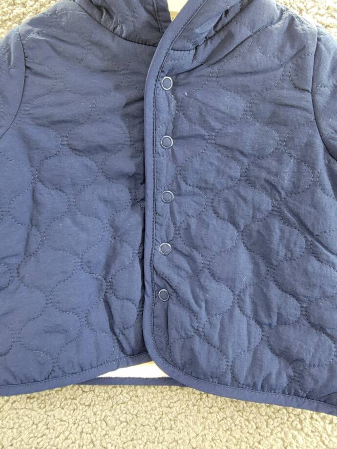 First Impressions Quilted Micro-Fleece-Lined Hooded Jacket Baby Boys 0-3M Navy