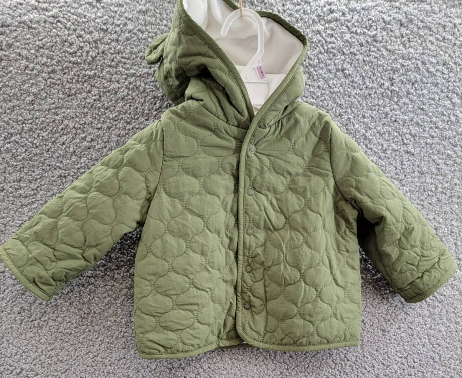 First Impressions Quilted Micro-Fleece-Lined Hooded Jacket Baby Boys 6-9M Pine