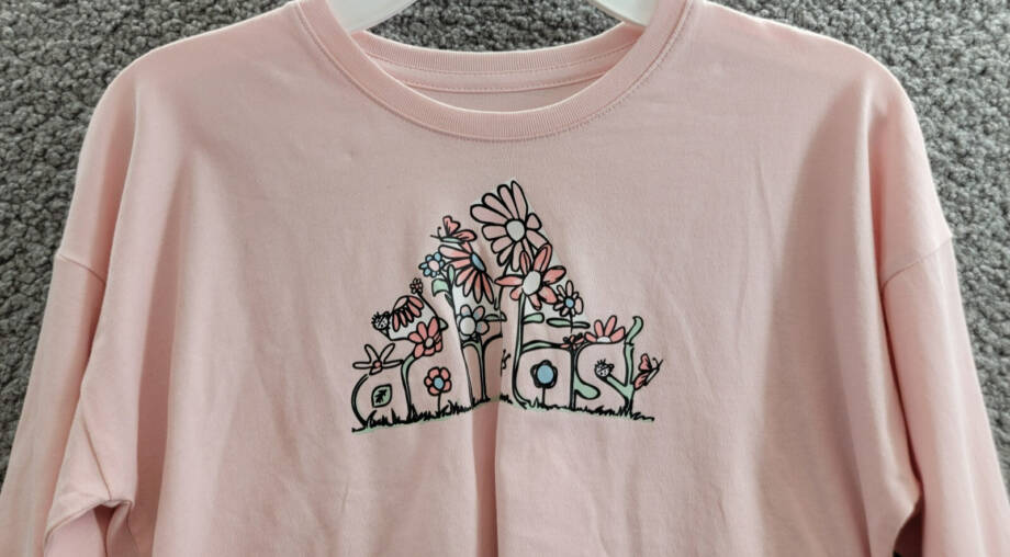 adidas Long-Sleeve T-Shirt & Flare Pants Set Little Girls 5 Pink/Black Pullover