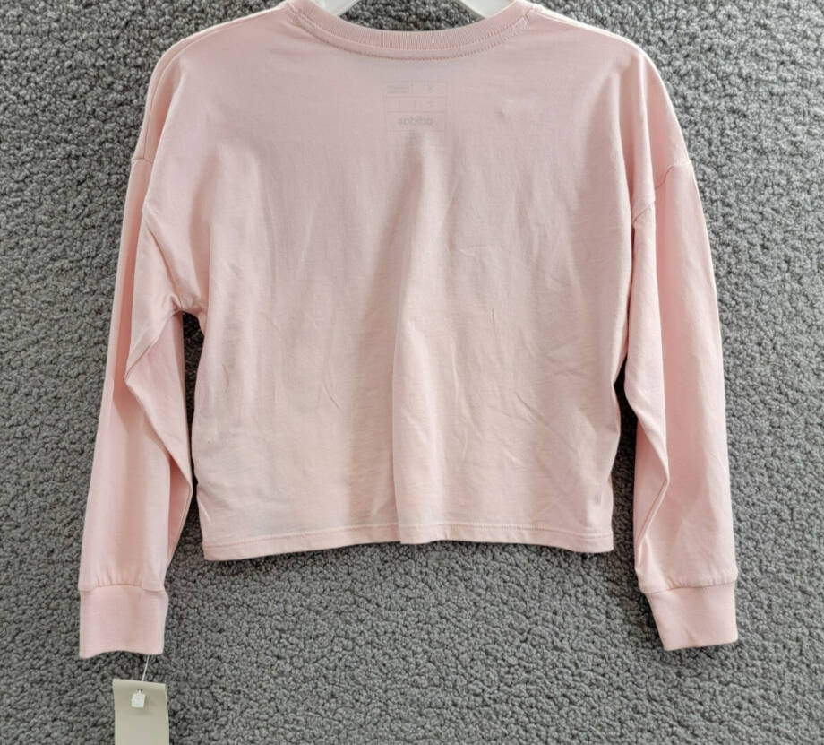 adidas Long-Sleeve T-Shirt & Flare Pants Set Little Girls 5 Pink/Black Pullover