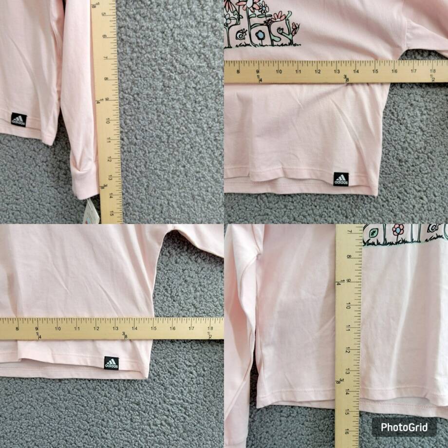 adidas Long-Sleeve T-Shirt & Flare Pants Set Little Girls 5 Pink/Black Pullover