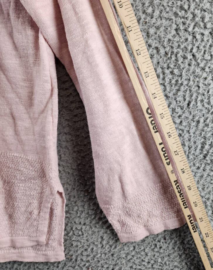 MK Metric Knits Linen Blend Sweater Women's XL Cool Pink Long Sleeve Pullover