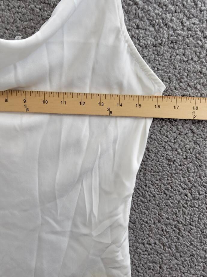 1.STATE Sleeveless Cowl Neck Ruched Tank Top Women's M Ivory Side Tie Pullover