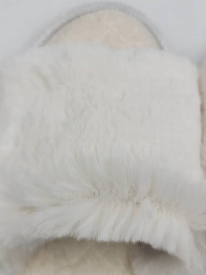 MUK LUKS Sariah Slide Slippers Women's L 9/10 Snow White Open Toe Slip On