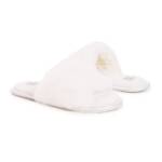 MUK LUKS Sariah Slide Slipper Women's M 7-8 Snow White Slip On Style