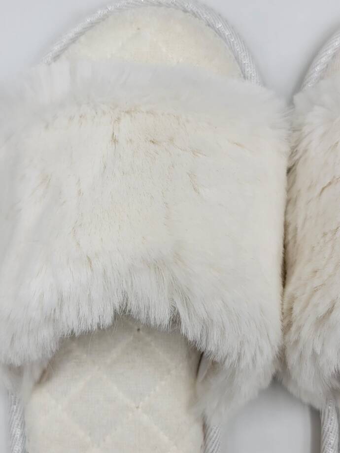 MUK LUKS Sariah Slide Slipper Women's M 7-8 Snow White Slip On Style