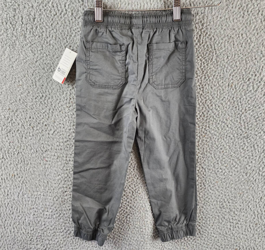 Epic Threads Twill Jogger Pants Little Boys 3T Rhino Grey Elastic Waistband