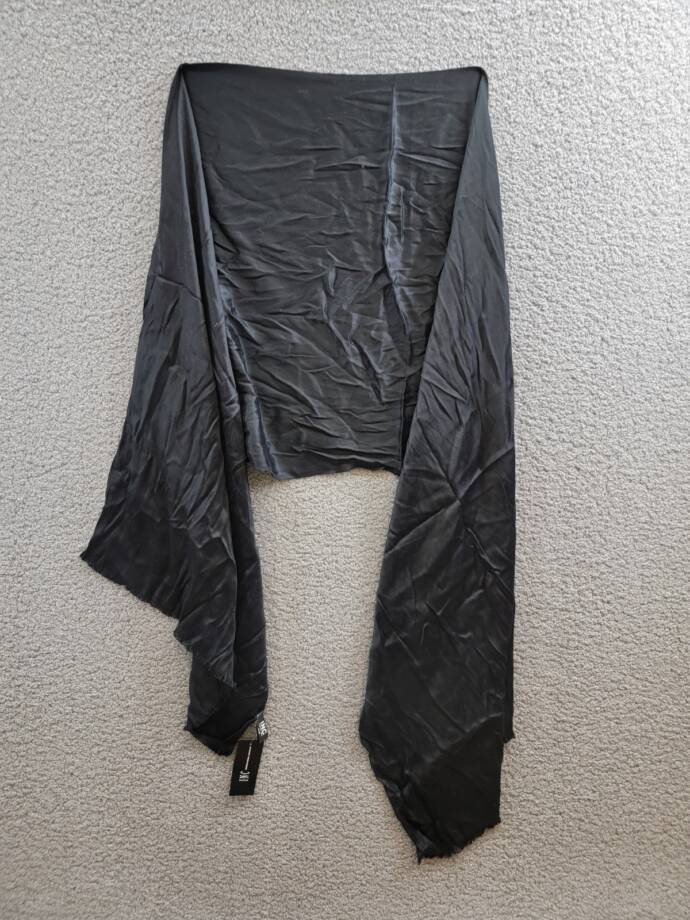 INC International Concepts Wrap & Scarf in One Women's One Size Black Solid