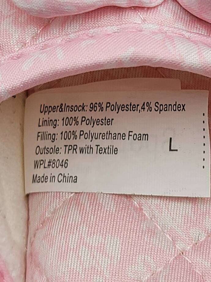 Charter Club Gingham-Print Bow-Top Slippers Women's L (9-10) Orchid Pink Quilted