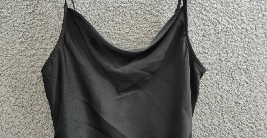 1.STATE Sleeveless Cowl Neck Ruched Tank Top Women's XS Black Side Tie Pullover